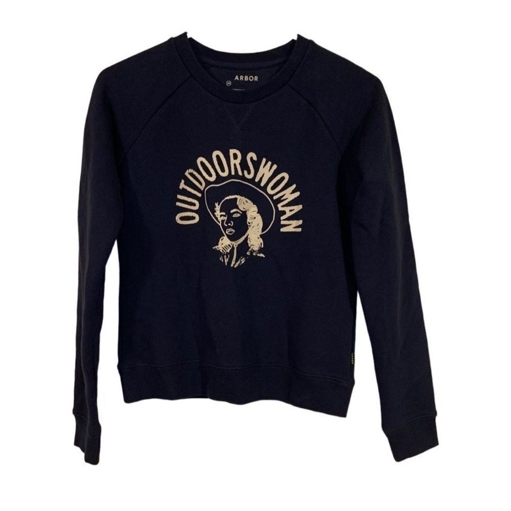 ARBOR XS Navy and‎ Cream Outdoorswoman Sweatshirt